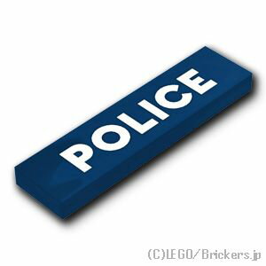 レゴ パーツ タイル 1 x 4 - POLICEロゴ 
