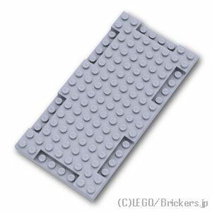 レゴ パーツ ブロック 8 x 16 x 2/3 - インデント 1 x 4 [ Light Bluish Gray / グレー ] | LEGO純正品の バラ 売り