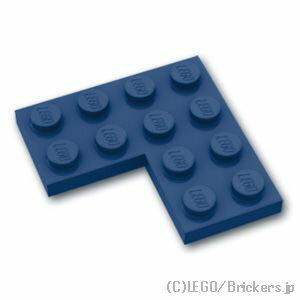 レゴ パーツ プレート 4 x 4 - コーナー [ Dark Blue / ダークブルー ] | LEGO純正品の バラ 売り