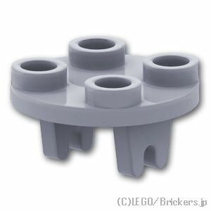 レゴ パーツ プレート 2 x 2 - ラウンド - ホイールホルダー [ Light Bluish Gray / グレー ] | LEGO純正品の バラ 売り