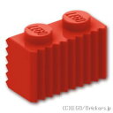 レゴ パーツ ブロック 1 x 2 - グリル [ Red / レッド ] | LEGO純正品の バラ 売り