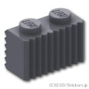 レゴ パーツ ブロック 1 x 2 - グリル [ Dark Bluish Gray / ダークグレー ] | LEGO純正品の バラ 売り