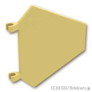 ●レゴ パーツ - アクセサリ ●商品名：フラッグ 5 x 6 - 六角形 ●色：[Tan / タン] ●エレメント ID：6100435 ●デザイン ID：17979