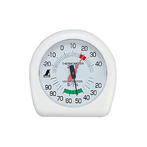 シンワ 温湿度計 P-2 チャーミー 12cm ホワイト 70380