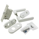 WAKI 和気産業 浴室用樹脂レバー錠 バックセット32mm 間仕切錠 久力 KUAP4-2D-WH