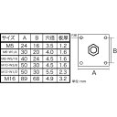 【メール便可】八幡ねじ 板付ナット W1/4 20山 3