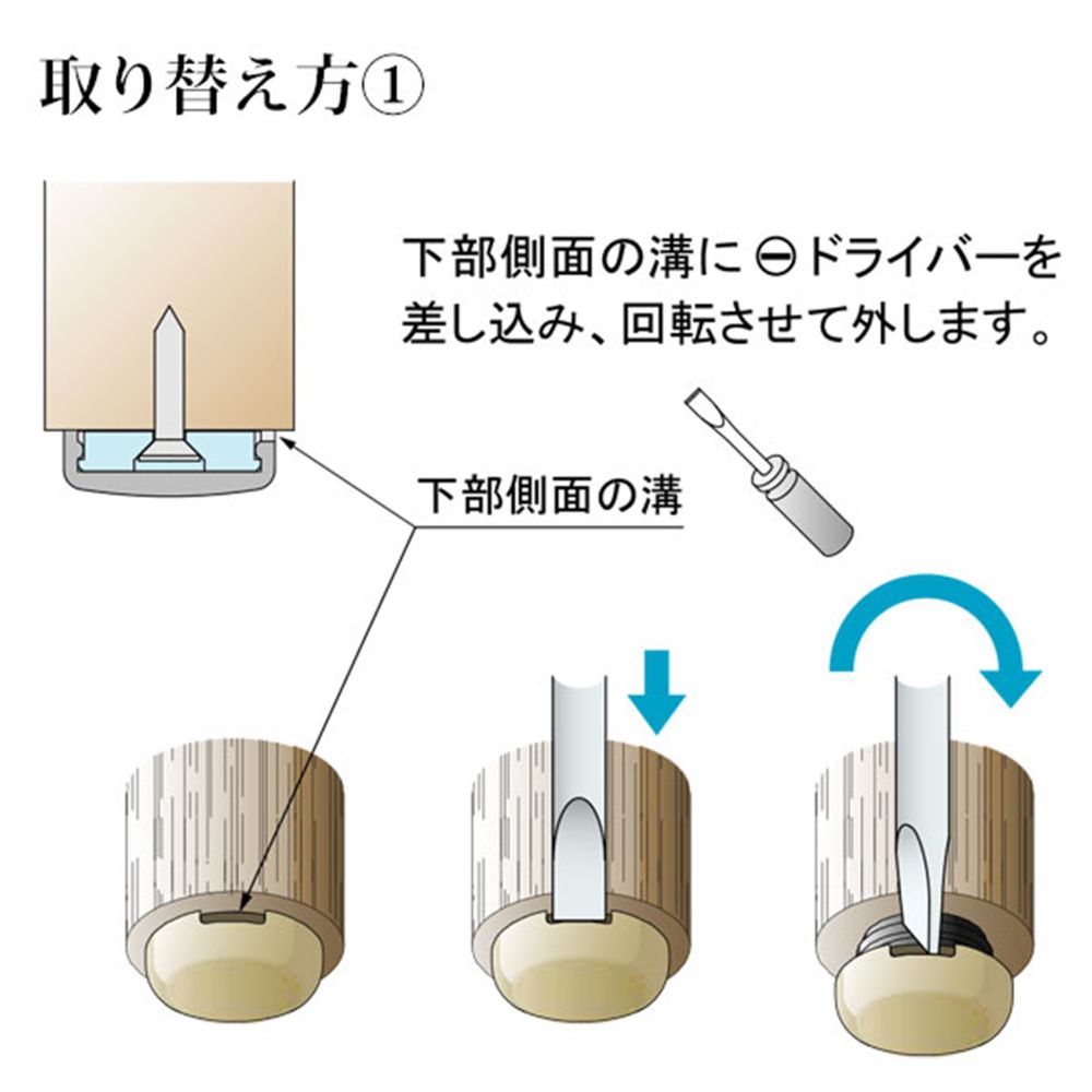 【メール便可】WAKI 和気産業 イス脚に打つ! 取替用 打ち込み式タフネス φ21mm ベージュ 4個入 FPK-17 [2]