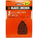 BLACK&DECKER ブラック＆デッカー サンドペーパー 荒目 ＃80 5枚入 74-583GA