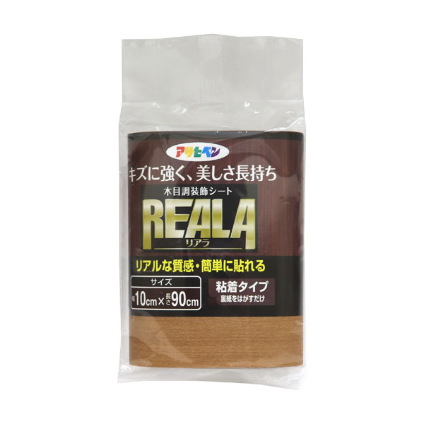 Rakuten - 【メール便可】アサヒペン 木目調装飾シート REALA リアラ 幅10cm×長さ90cm RL-4