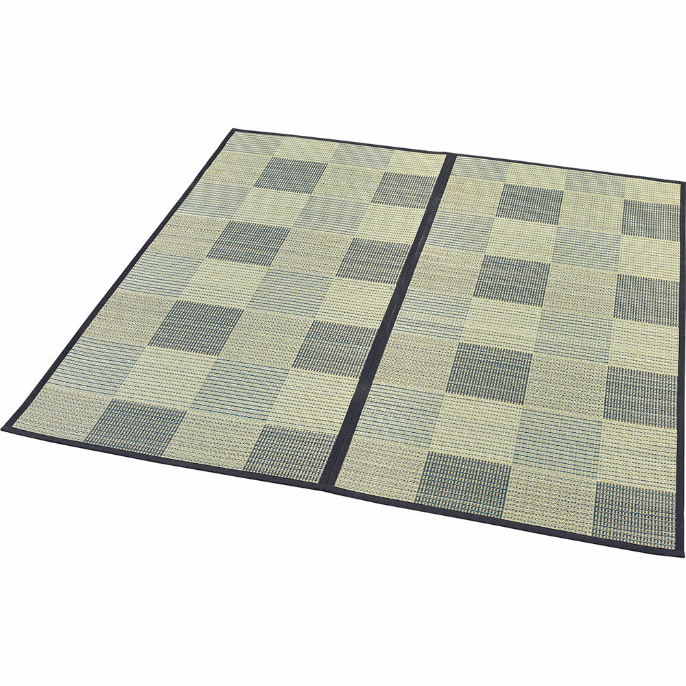 【メーカー直送】大島屋 い草花ござ 唐草市松 江戸間8畳 348cm×352cm×5mm