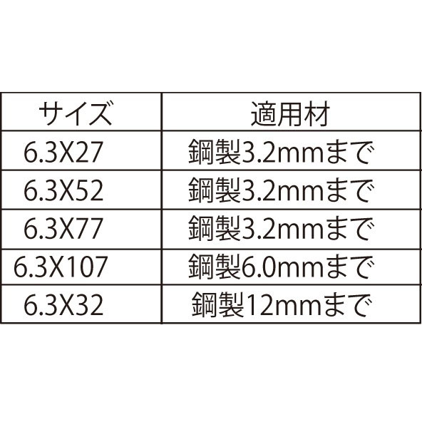 【メール便可】八幡ねじ ドリルハンガーW3/8 6.3×107