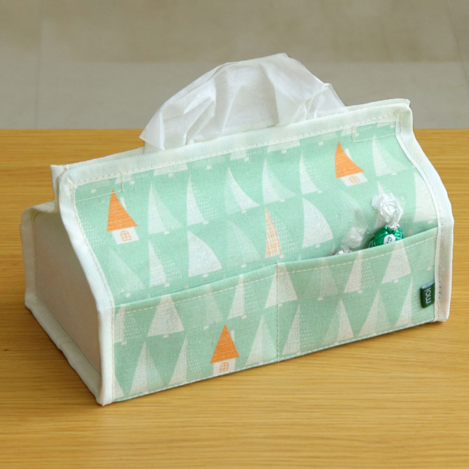 【メール便送料無料】東洋ケース MOINNO ティッシュケース フォレストグリーン MOI-TC-GR