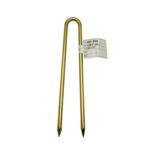 【メール便可】WAKI 和気産業 U型アンカー 6×170mm BK-226