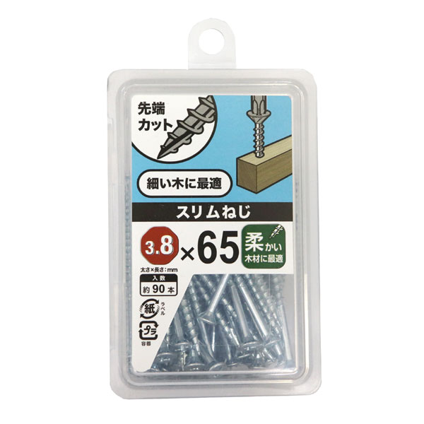 Rakuten - 八幡ねじ スリムねじ NP3.8×65 約90本入