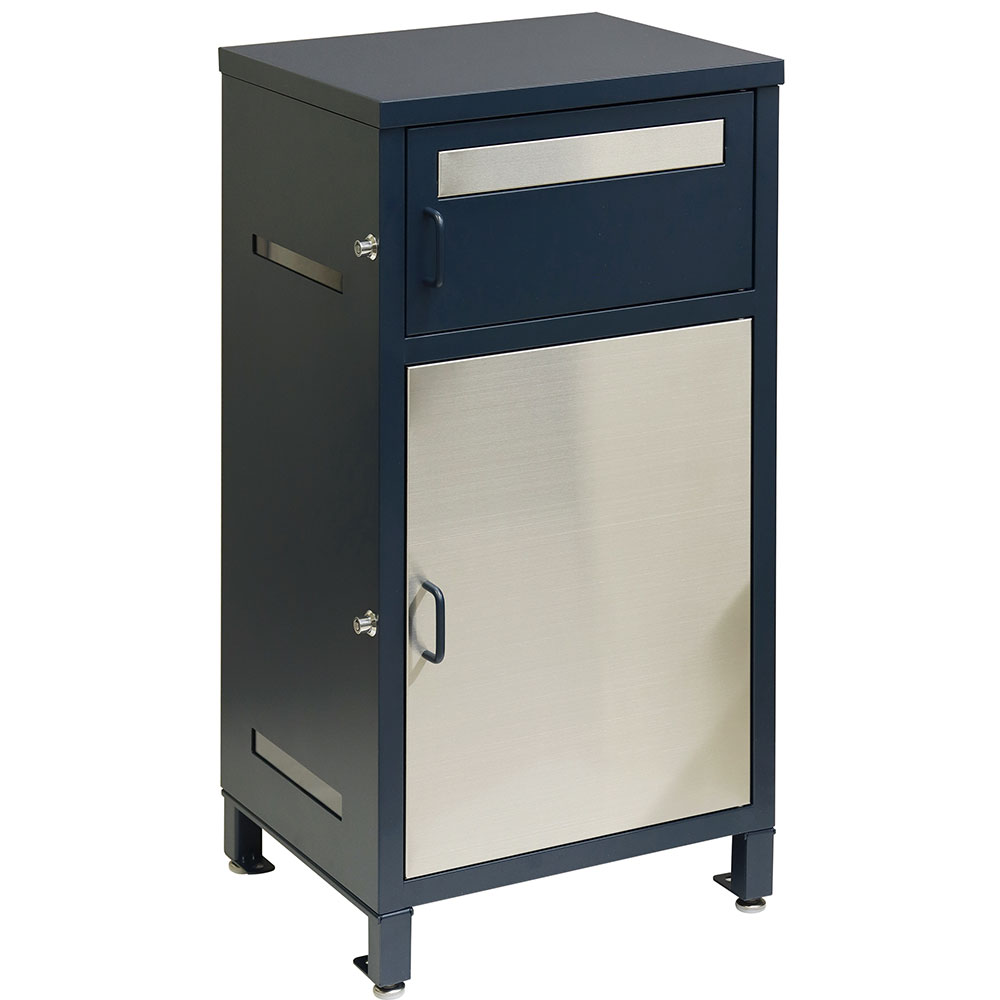 【メーカー直送】MOJYU 宅配ボックス付ポスト Elia エリア ネイビー PBX-078