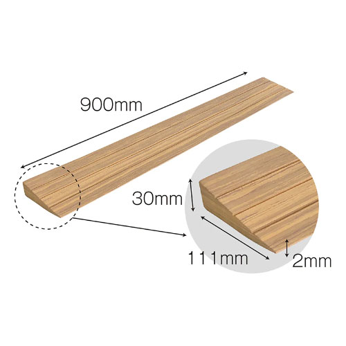 カーボーイ 痛クナイゾ ゆるやかスロープ Lサイズ 木目ダーク 幅111mm×長900mm×高30mm IT-03 3