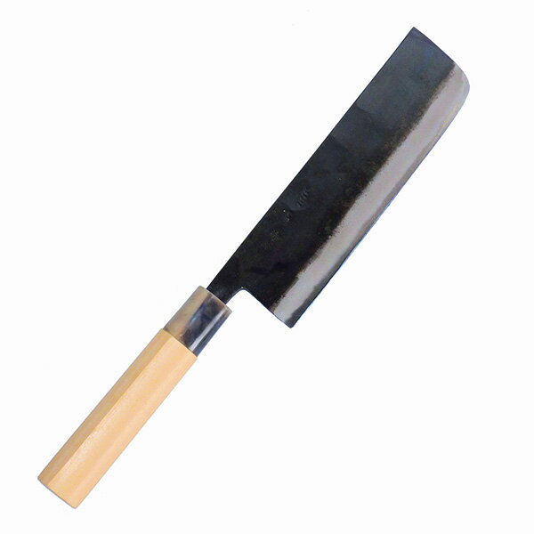 土佐刃物 丸海 黒打菜切包丁 両刃 165mm マーブル柄 高知県産