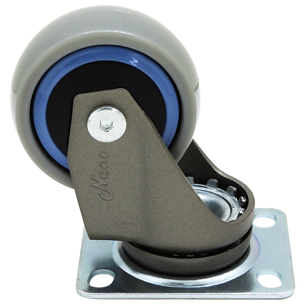 WAKI 和気産業 カラフルキャスター4 Φ50mm グレー×サックスブルー 4個入 GB-50