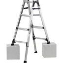 【メーカー直送】【法人限定】アルインコ 伸縮脚付はしご兼用脚立120cm PRW-120FX