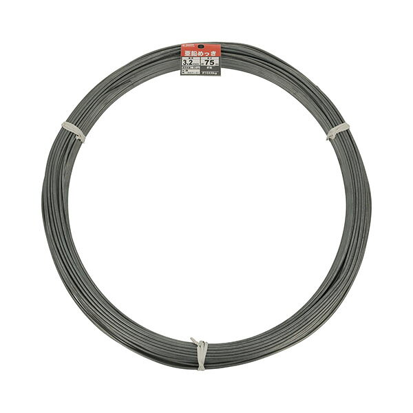 ■結束、園芸などに使用 ●線径：3.2mm ●長さ：約75m ●使用荷重：90kgf ●材質：鉄