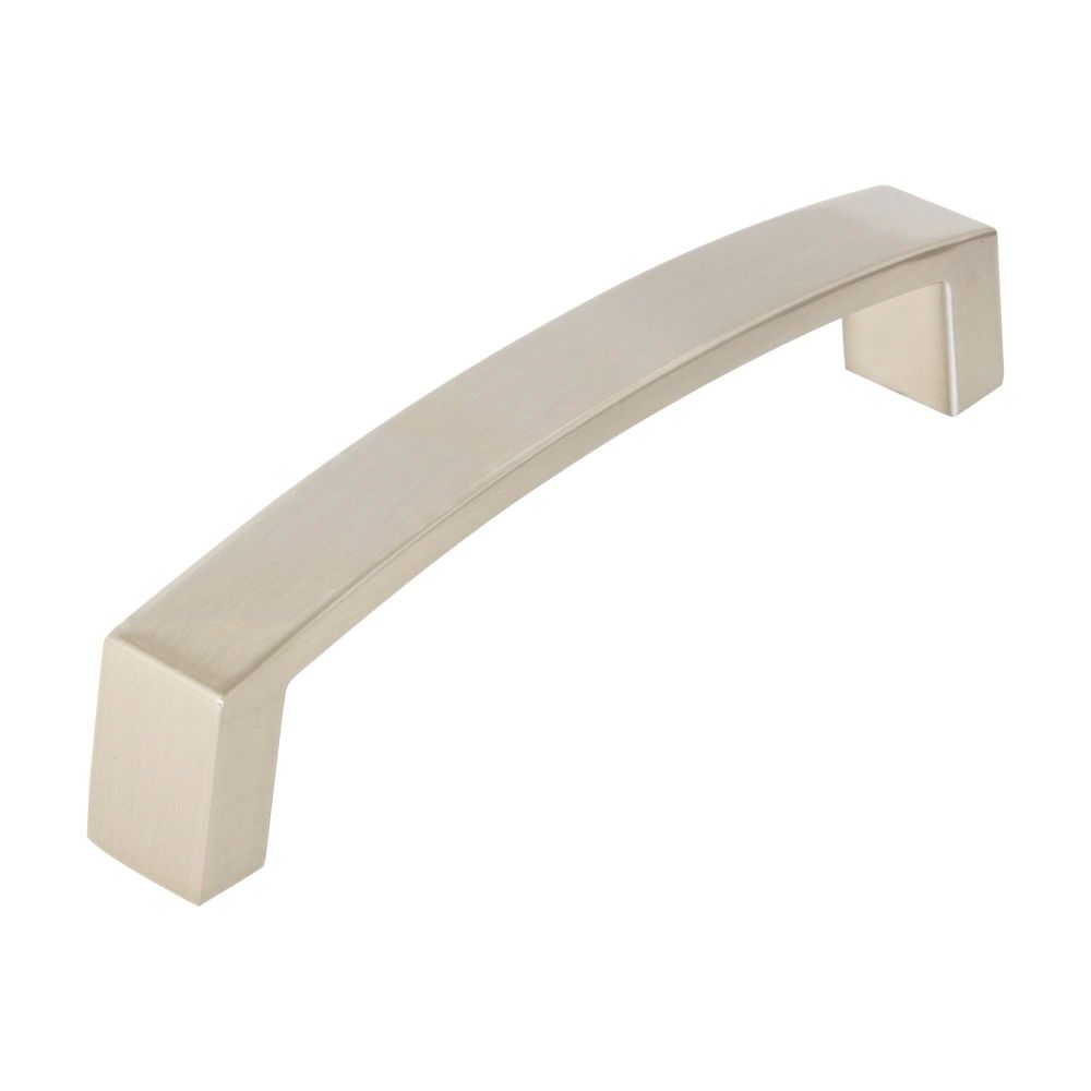 サテンシルバー仕上げのシンプルなデザイン。家具用の取手として使用。サイズ：106mm×24mm×13.5mmビスピッチ：96mm付属ビス：トラスM4×25mm適合扉厚(mm)：15～22用(裏ビス止めタイプ)サテンシルバー亜鉛ダイカスト