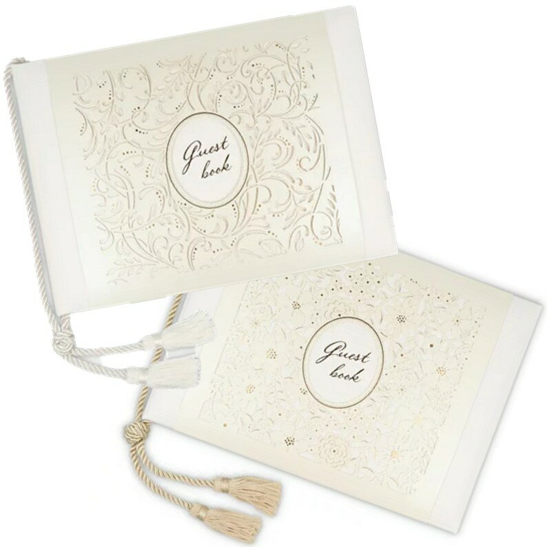 【特別価格・在庫限り】ホールマークゲストブック（リーフorフラワー）廃番モデル本体のみ（化粧箱なし）