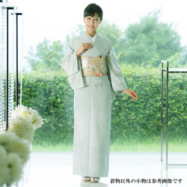 Rakuten - 【レンタル 高級正絹 色留袖 フルセットレンタル】留袖 青磁鼠 枯山水・紅葉（ITS-FU328）レンタル 結婚式 列席衣装 色留め袖 レンタル 入学式 卒業式 母親 叔母 親戚 叙勲 式典 仲人 安い 人気