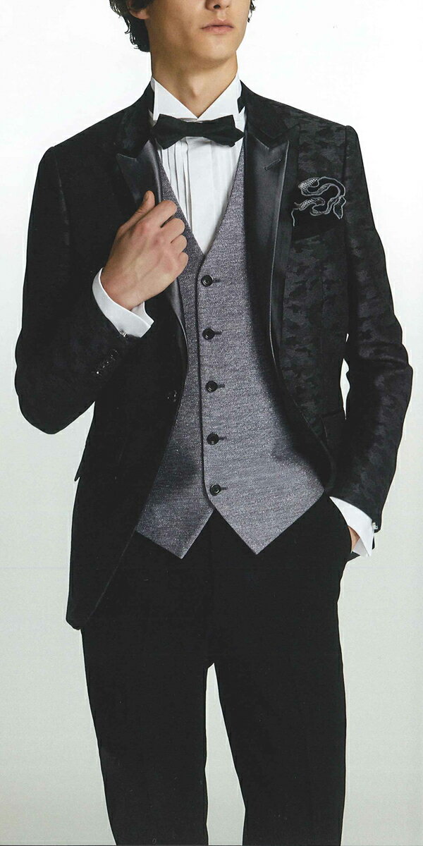 【レンタル】タキシード フルセットブラック(TX_M_20334_10) シャツ 小物付き 10点セット フォーマルタキシード 新郎 結婚式 披露宴 礼服 正装 二次会 安心 おしゃれ パーティー 成人式 卒業式 入学式 ウイングカラーシャツ 貸衣装 往復 送料無料