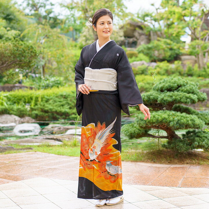 Rakuten - 【レンタル】夏用 着物 絽 留袖 フルセット （TS-003）赤松 雉 涼しい きもの 礼装 衣装 貸衣装 お祝い 夏 結婚式 お茶会 訪問 祝賀会 パーティー 母親 叔母 親族 フォーマル サマーウエディング 薄着 夏着物 夏物 6月 7月 8月 9月