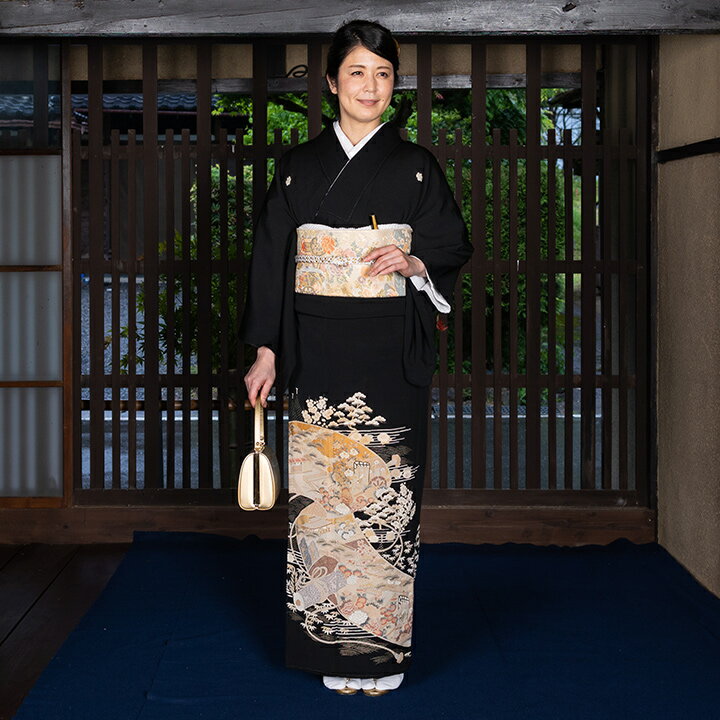 【留袖 レンタル フルセット】【往復送料無料】高級正絹 留袖 レンタル 絵巻物 TS-MA504 結婚式 母親 衣装 留袖 レンタル留袖 結婚式母親 親族 留袖 式典 叙勲 留袖 レンタル 安い オシャレ