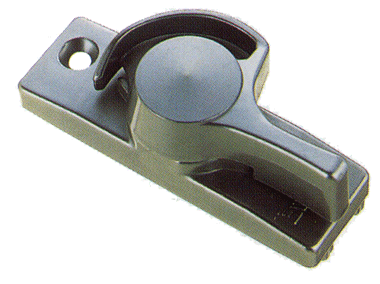 こちらの商品は窓の補助錠「クレセント錠」です。このクレセント錠タイプは右用・左用の区別があります。