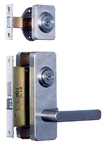 【玄関　鍵】TOSTEM(トステム)　玄関錠（右勝手用）バックセット64mm　【ドアノブ】【FSM-44】【交換用・取付用】【UR仕様】