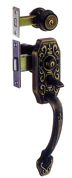 乐天商城 - 【玄関　鍵】YKK（ワイケーケー）　装飾玄関錠　バックセット64mm【ドアノブ】【FSGB-49】【交換用・取付用】【サムラッチ】