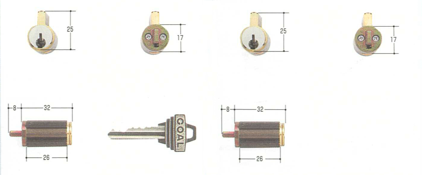 GOAL TXP21用　WD2035 2個同一キー【GCY-106】【ドアノブ】【ゴール】【玄関　鍵】【取替用シリンダー】