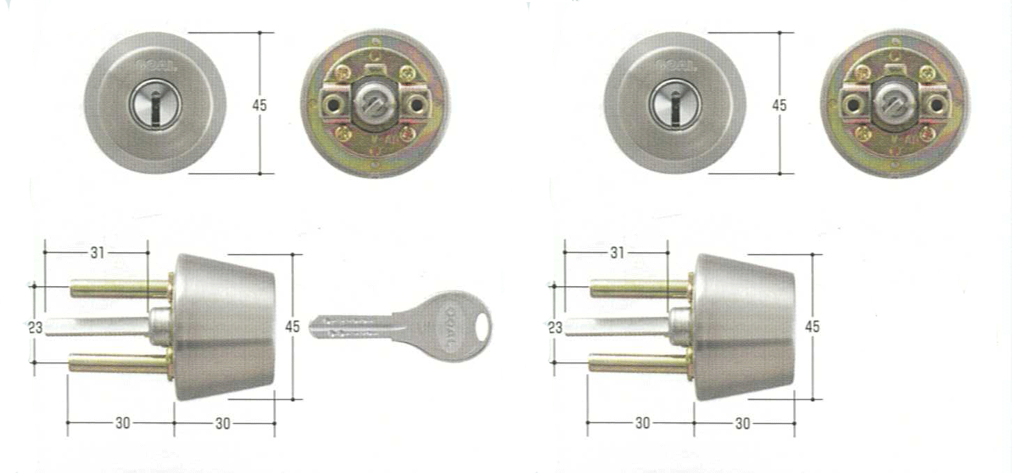 GOAL V-AD 2個同一キー ケース付 #11【FSGCY-259】【ドアノブ】【ゴール】【玄関 鍵】【取替用シリンダー】