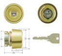 MIWA U9シリンダー DVタイプ ゴールド色 【FSMCY-234】【取替用シリンダー】【美和】【ミワ】(4)