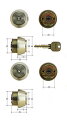 MIWA U9シリンダー TE18タイプ 2個同一 【FSMCY-429】【取替用シリンダー】【美和】【ミワ】
