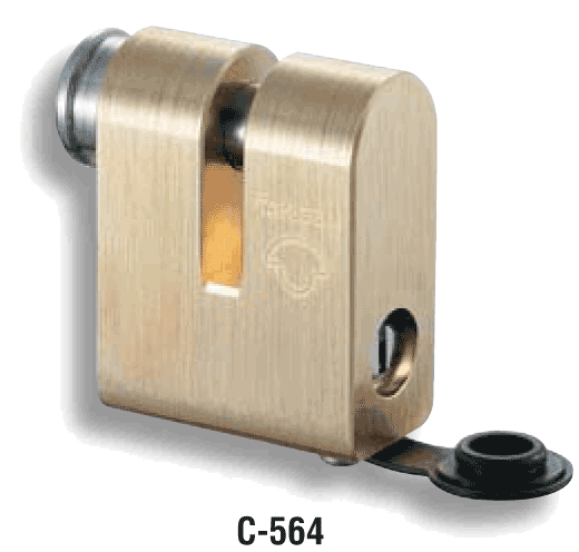 TAKIGEN　南京錠　C-564　キー2本付・防塵キャップ付 ※バー別売り【タキゲン】【TAK80】大型フェンス・..