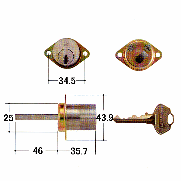 WEST取替シリンダー　G5600用 カラー：シルバー 写真をクリックすれば拡大写真が見れます。 寸法を確認してご購入下さい