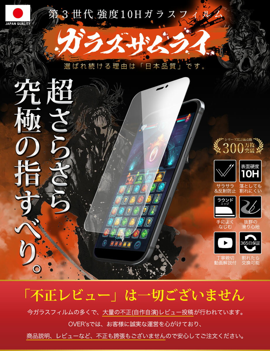 【10%OFFクーポン配布中】iPhone12 mini ガラスフィルム アンチグレア 保護フィルム 10H ガラスザムライ パズルゲーム用 反射低減 液晶保護フィルム ゲーム アイフォン iPhone 12 mini ミニ オーバーズ iPhone12mini TP01