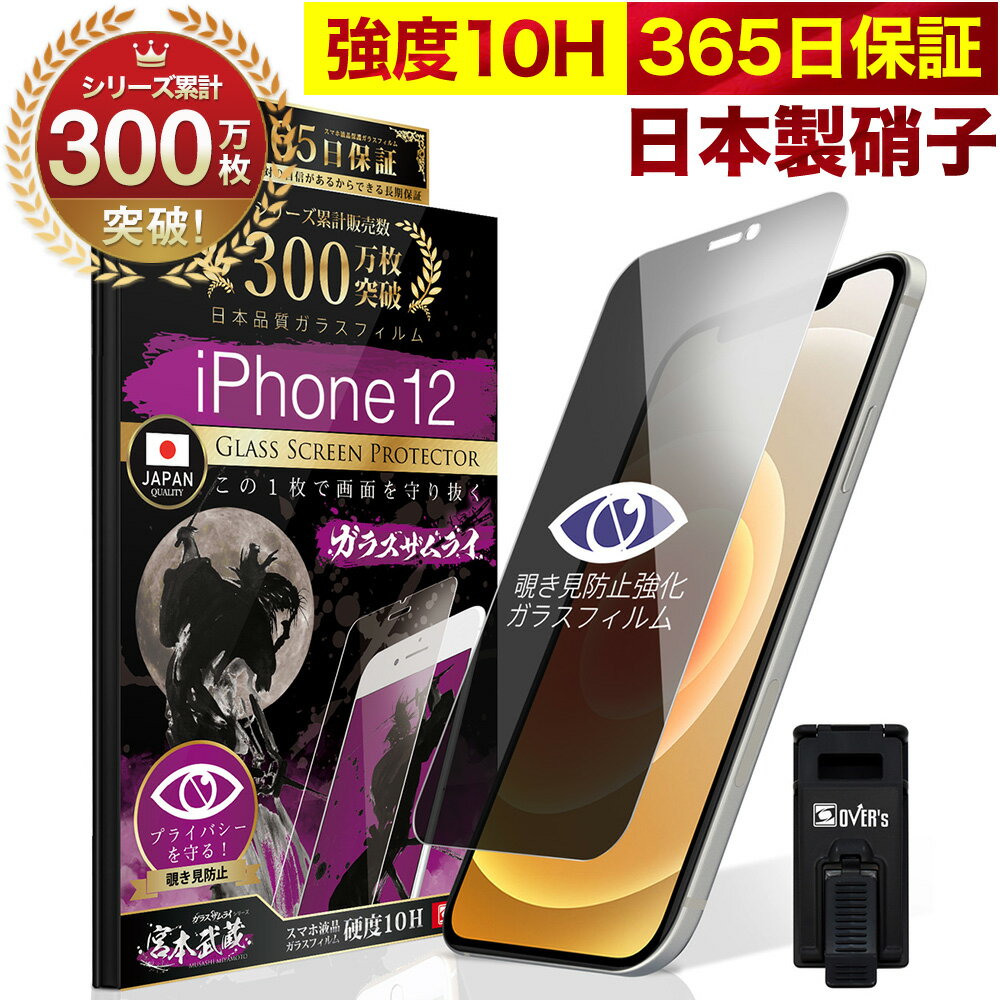 【覗き見防止】 iPhone12 ガラスフィルム 反射防止 保護フィルム 10H ガラスザムライ プライバシー保護 液晶保護フィルム アイフォン iPhone 12 ゲーム TP01