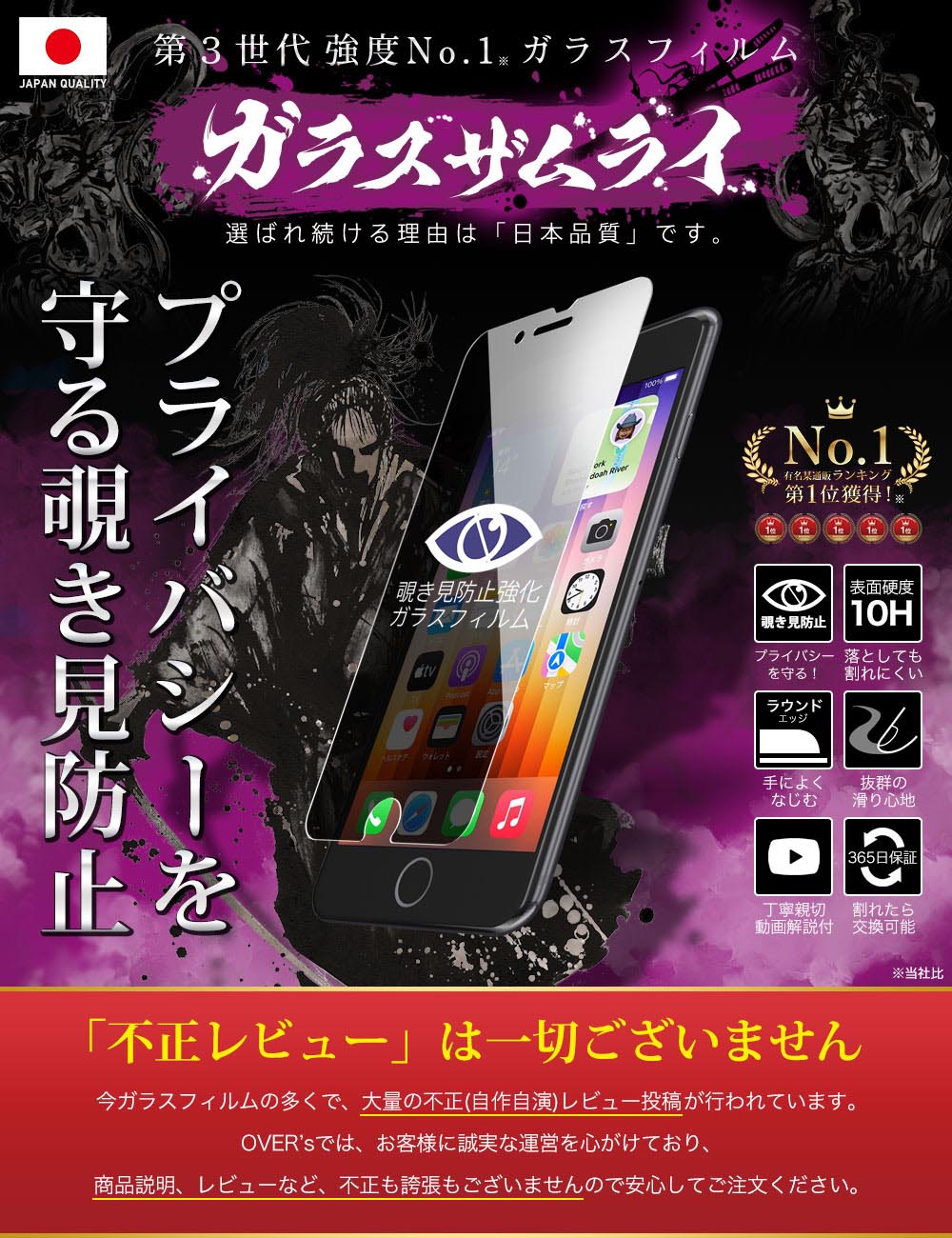 【10%OFFクーポン配布中】【覗き見防止】 iPhone ガラスフィルム 反射防止 保護フィルム iPhone13 12 mini SE ( 第3世代 / 第2世代 ) SE3 SE2 11 Pro Max mini iPhone XR XS 8 7 Plus 6s X 6 10H ガラスザムライ iPhoneSE 液晶保護フィルム ゲーム オーバーズ iPhone 2022