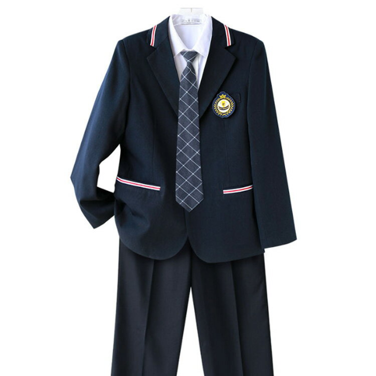 男子高校生 男の子スーツ 卒業式 スクール ネイビー 上下セット ブレザー 制服 5点セット 長袖 紺 入学式 学生制服 ジャケット メンズ 高校 中学 学生 フォーマル 男子中学生 学生服 文化祭 スクール制服 シャツ ズボン 男子高生