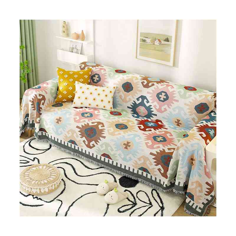 マルチカバー ソファー カバー ファーカバー 北欧 長方形 おしゃれ ベッド ニット ソファーカバー 1人掛け 2人掛け 3人掛け マルチ カバーファブリック ソファ ひざ掛け テーブルクロス チェアカバー 毛布 多機能 汚れ防止 洗える 180x230cm 180*260cm 180*300cm [2]