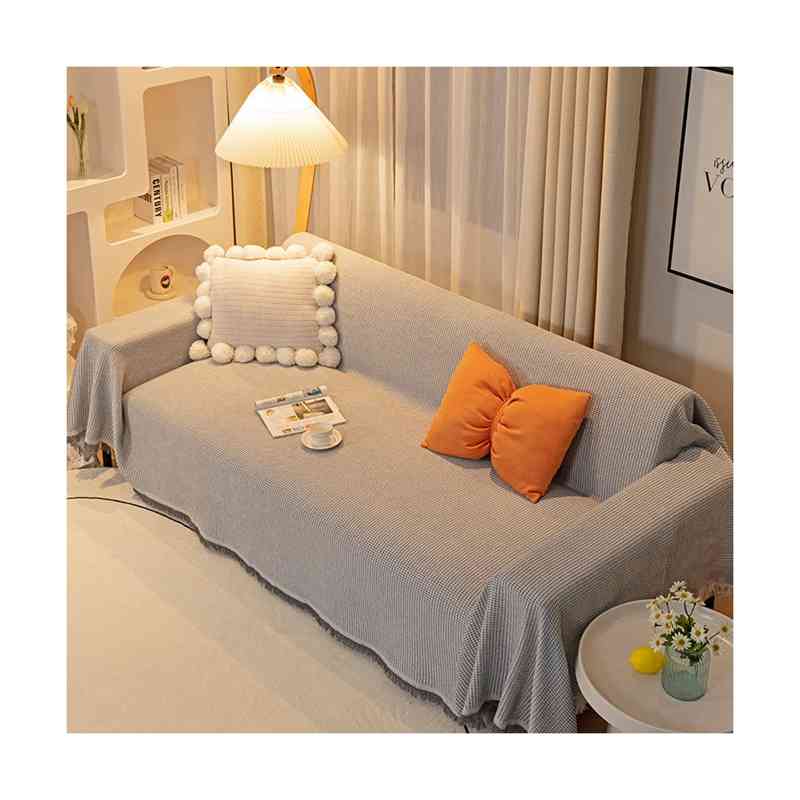 マルチカバー ソファー カバー ファーカバー 北欧 長方形 おしゃれ ベッド ニット ソファーカバー 1人掛け 2人掛け 3人掛け マルチ カバーファブリック ソファ ひざ掛け テーブルクロス チェアカバー 毛布 多機能 汚れ防止 洗える 180x230cm 180*260cm 180*300cm [3]