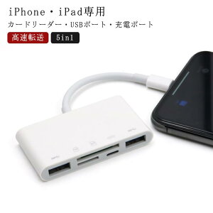 5in1 ꡼ɥ꡼ iPhone iPad  USB ťݡ SDɥ꡼ TFɥ꡼ 饤ȥ˥ MicroSD Lightning SD  ꡼ ޥSDɥ꡼ iPhone12 iPad Proб ̿ ư  ž ̵