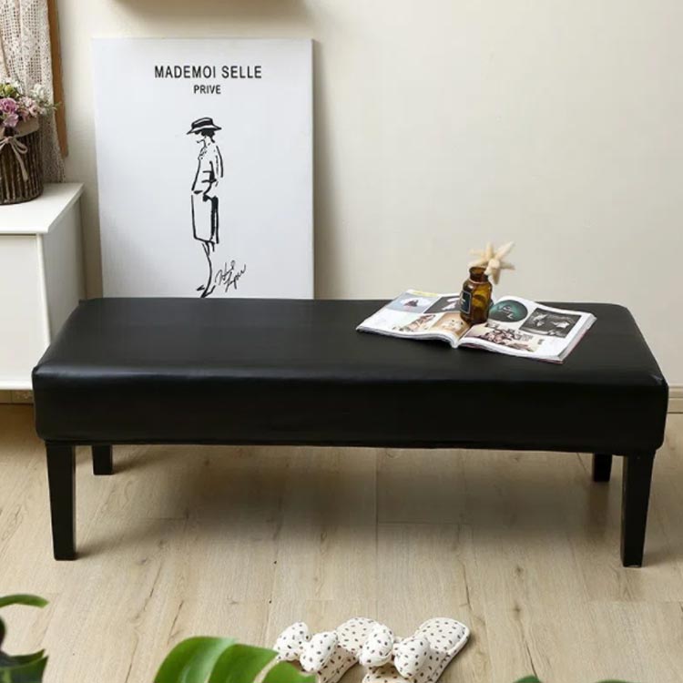 PUレザー ベンチカバー プロテクター 長椅子カバー ダイニングベンチカバー 防水 椅子カバー 人工合皮 角型 PUレザー チェアカバー 無地 おしゃれ 防汚 撥水 [3]