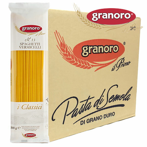 XpQbeB F~`Fb OpX^ 500g x 24 C^AY Om[ spaghetti vermicelli pasta granoro #13 Ղ12kg P[Xw ōZi 100%  Ɩp 1.7mm