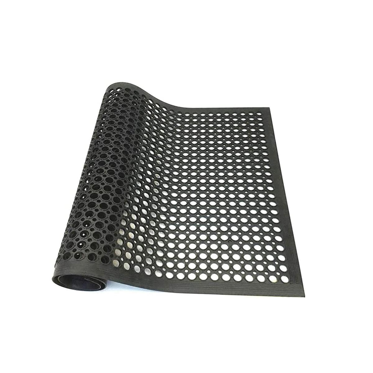 sumunior ゴムマット 有孔 屋内外の滑り止めマット マット穴あき ゴムマット 厨房 150 x 90cm 業務用玄関マット 排水マット ゴム ドアマット