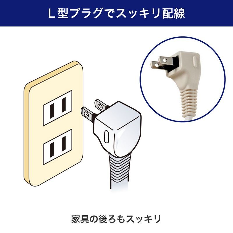 BRIEDGE BY 古河産業のELPA 朝日電器 ランプレスタップ4P1m 4901087207640 WLS-410EB(W)｜アングル3